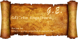 Görbe Engelhard névjegykártya